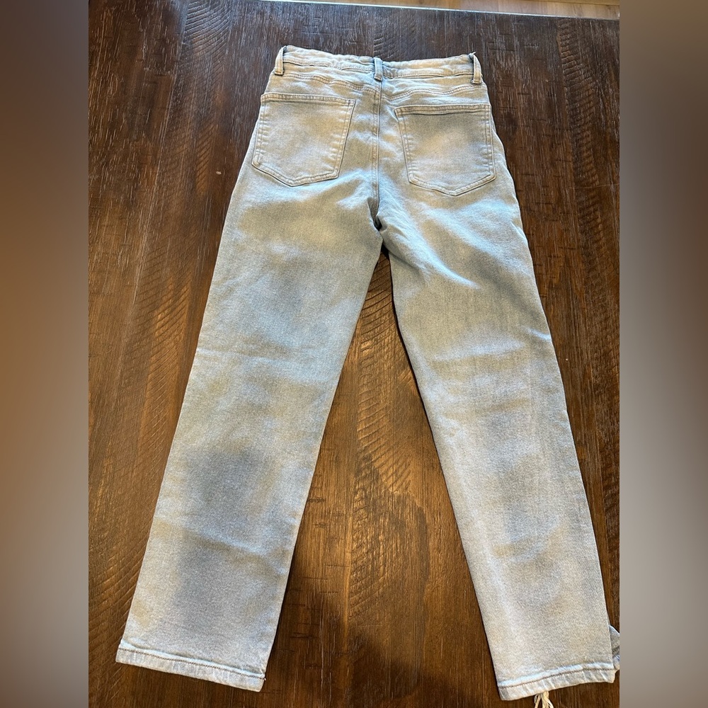 Two-Tone patchwork Straight Leg Jeans - image 11